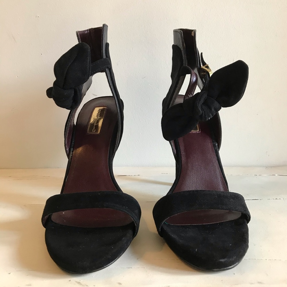 Report Signature Zany Black Suede High Back Heels